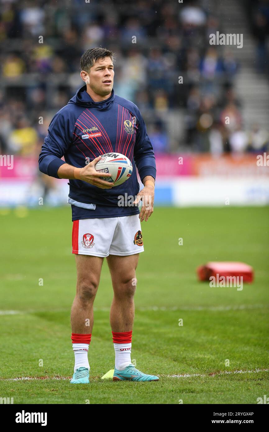 St Helens, Inghilterra - 30 settembre 2023 - Louie McCarthy-Scarsbrook di St Helens. Betfred Super League Play Off, St. Helens vs Warrington Wolves al Totally Wicked Stadium, St. Helens, Regno Unito Foto Stock