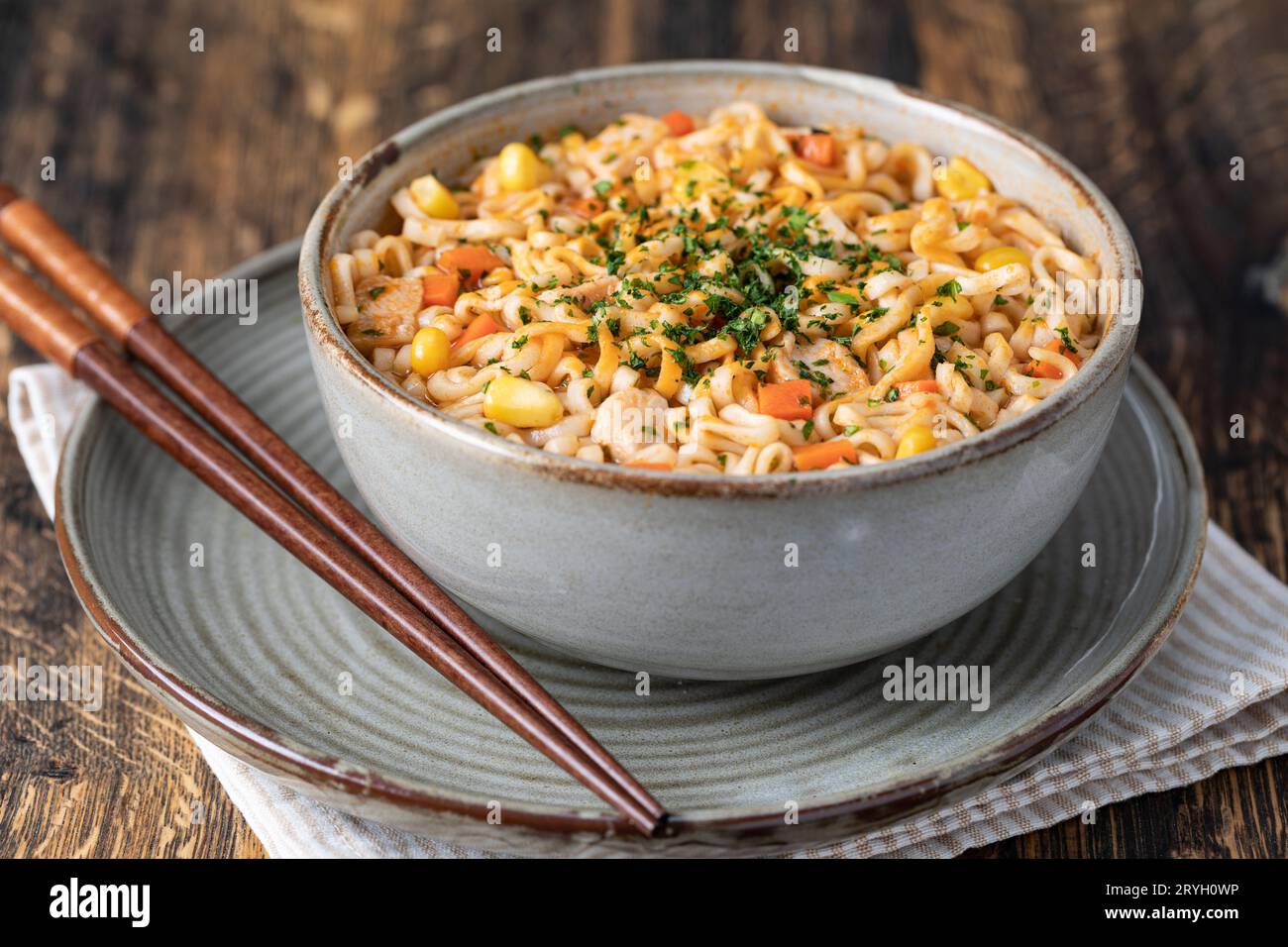Tagliatelle istanti Foto Stock