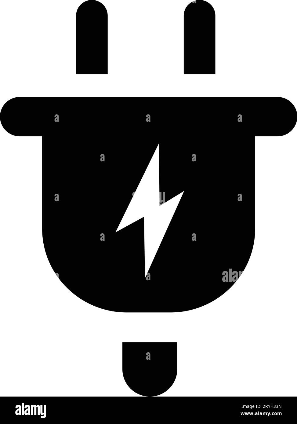 Icona della spina elettrica. Simbolo di elettricità ed energia. Concetto di connessione e scollegamento. Concetto di connessione errore 404. Presa di corrente scollegata. WIR Illustrazione Vettoriale