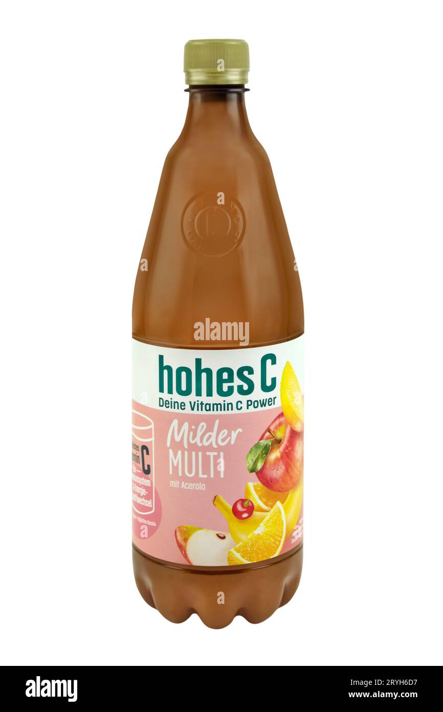 Amburgo, Germania - settembre 28 2023: 1 Flasche hohes C Milder Multi Multivitaminsaft Acerola Foto Stock