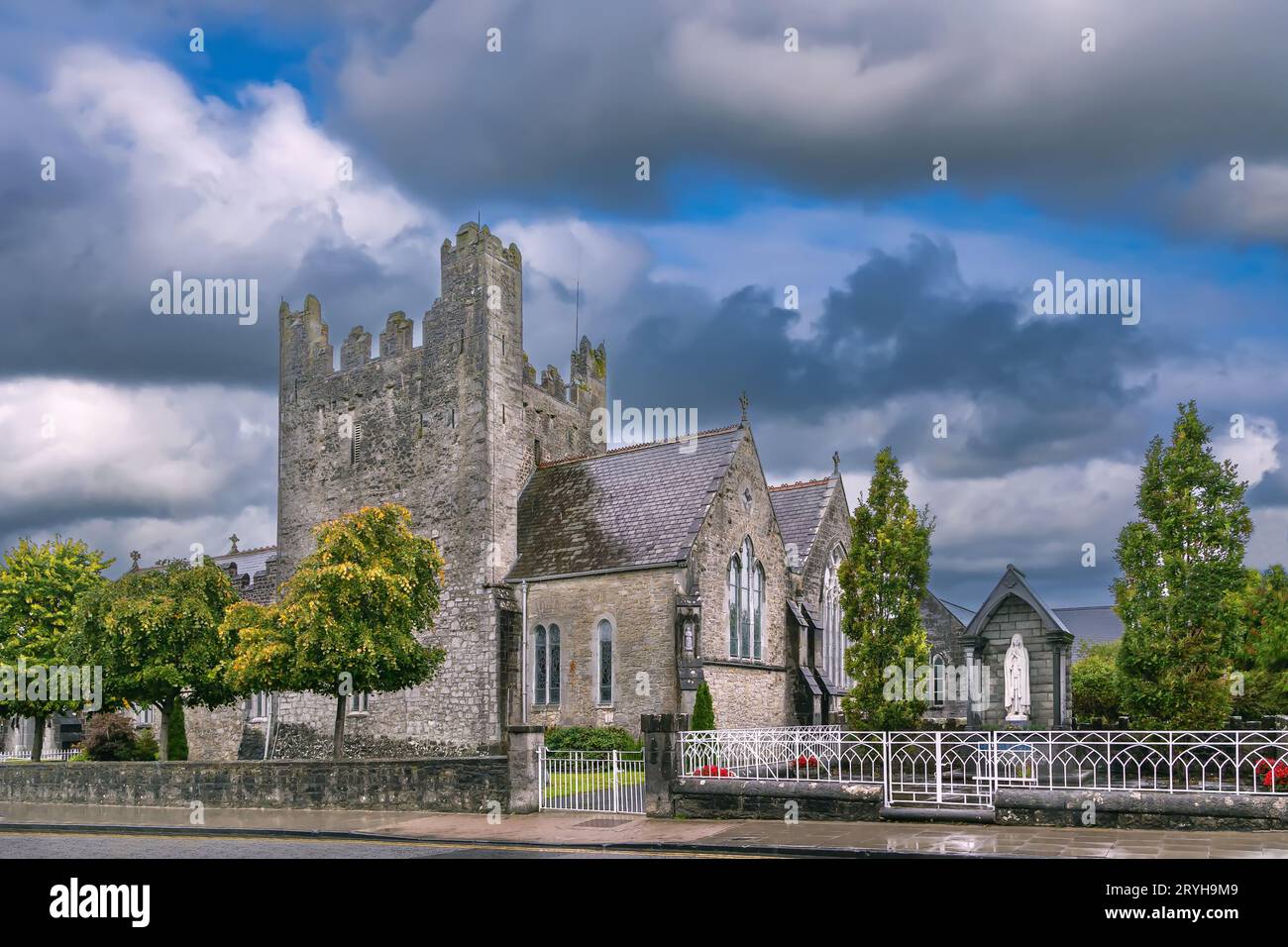 Chiesa dell'Abbazia della Santissima Trinità ad Adare, Irlanda Foto Stock