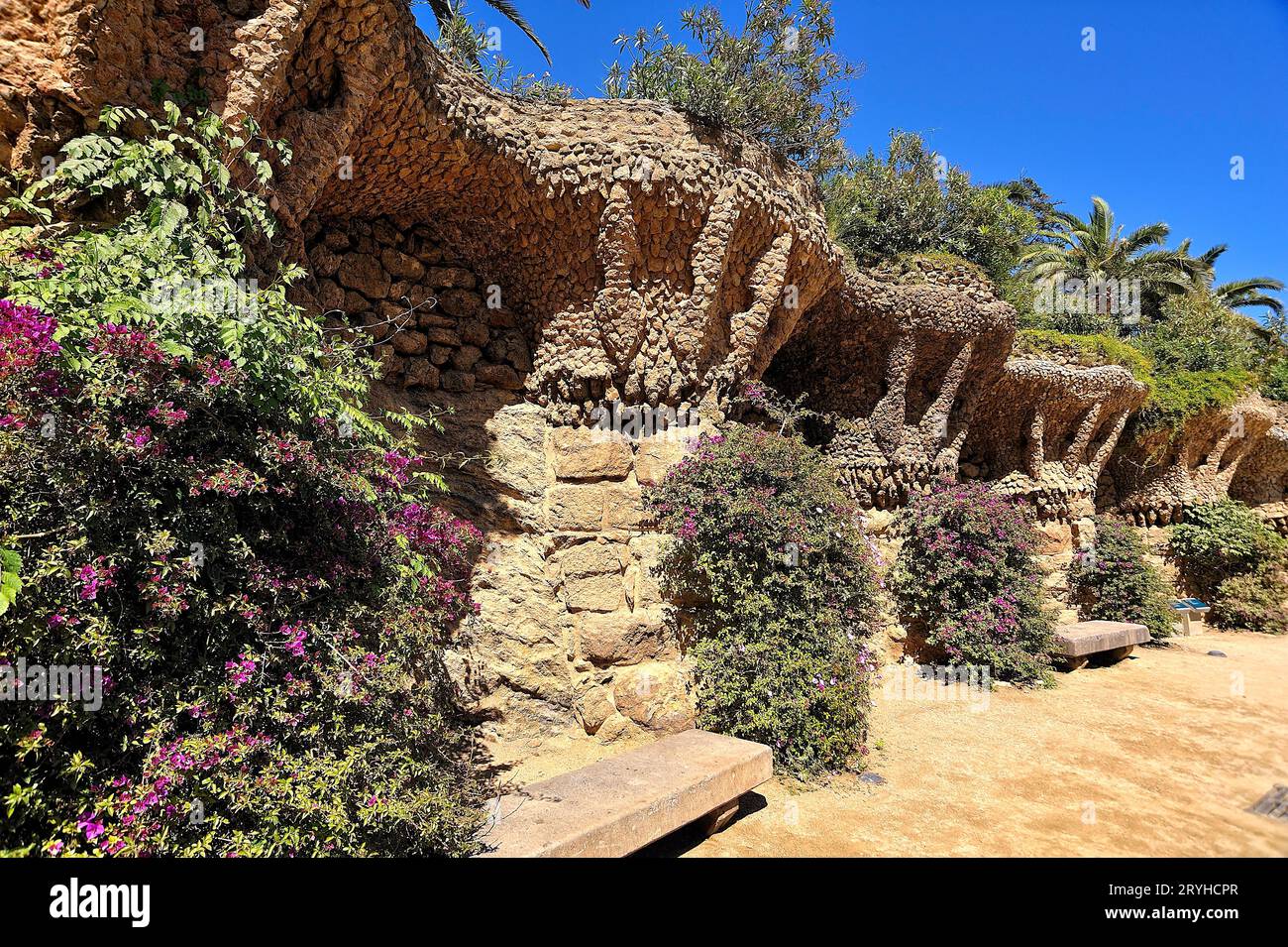 Casa e creazioni di Antoni GaudÃ¬ Foto Stock