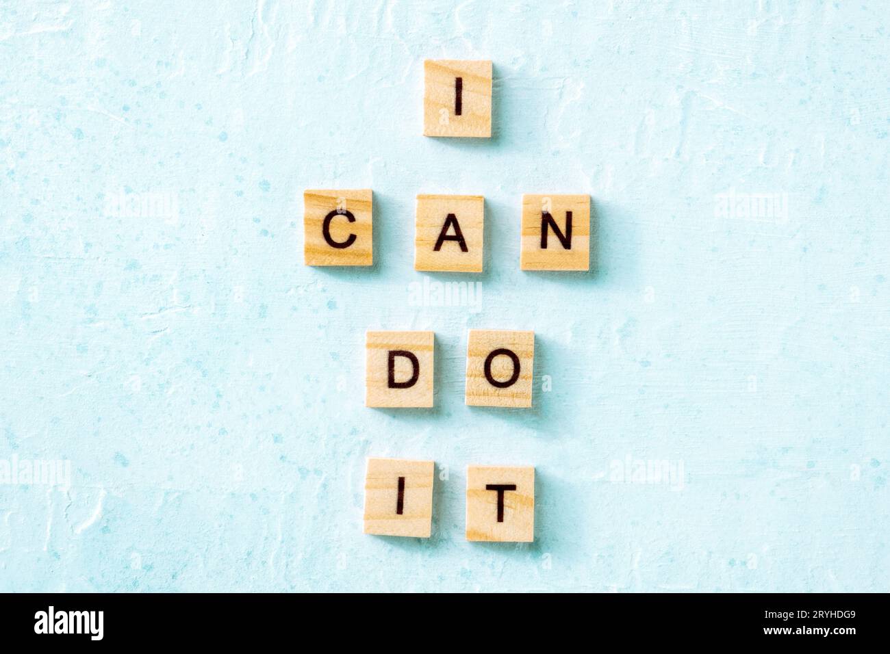 Posso farlo, striscione motivazionale, detto ispiratore, pensiero positivo Foto Stock