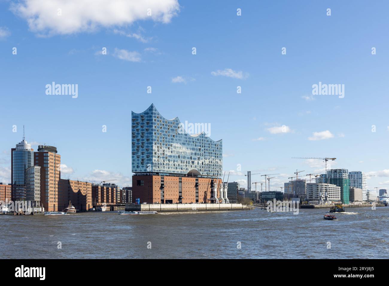 Sala concerti Elbphilharmonie Hamburg progettata da Herzog e de Meuron Foto Stock