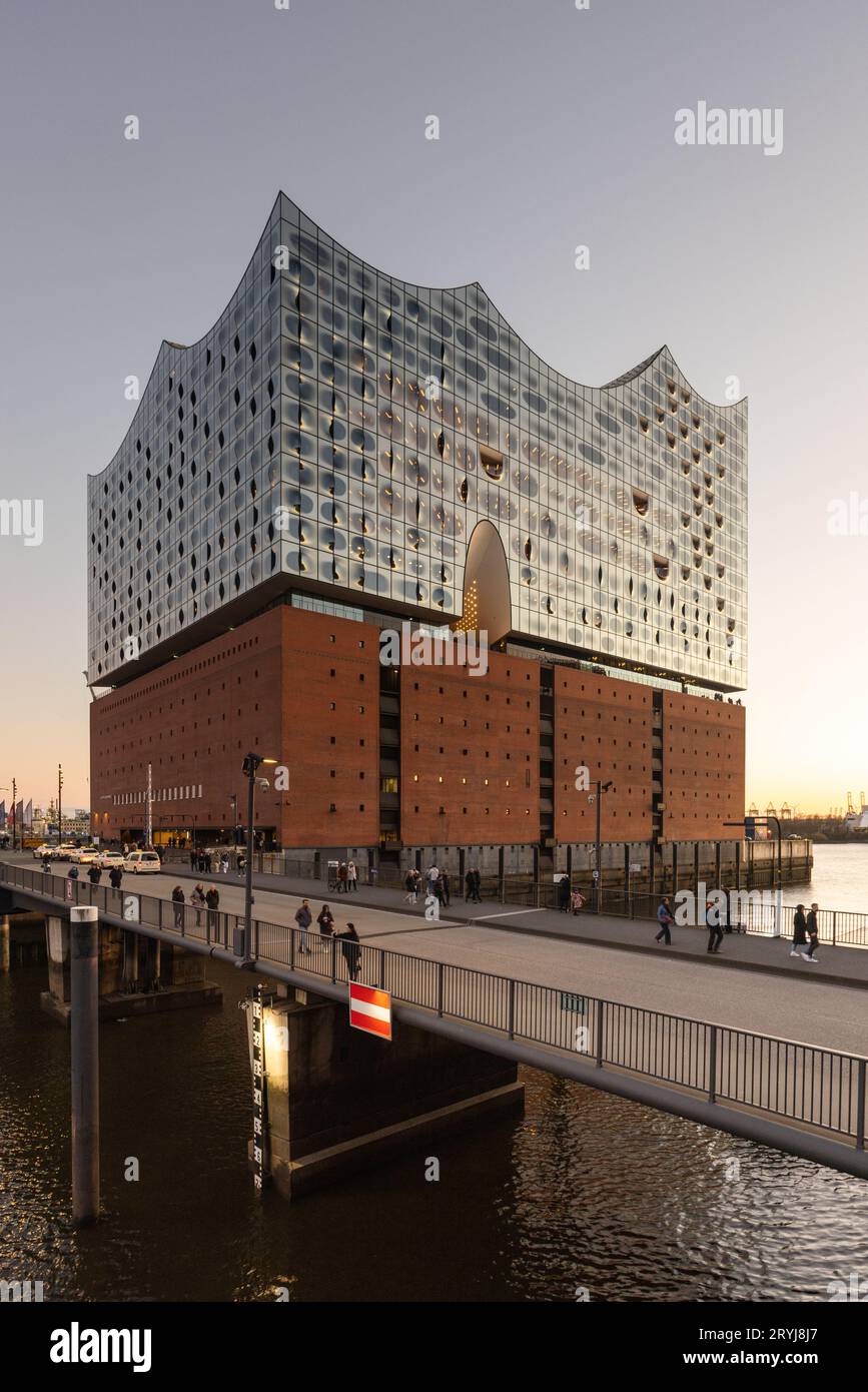 Sala da concerto Elbphilharmonie Hamburg progettata da Herzog e de Meuron Foto Stock