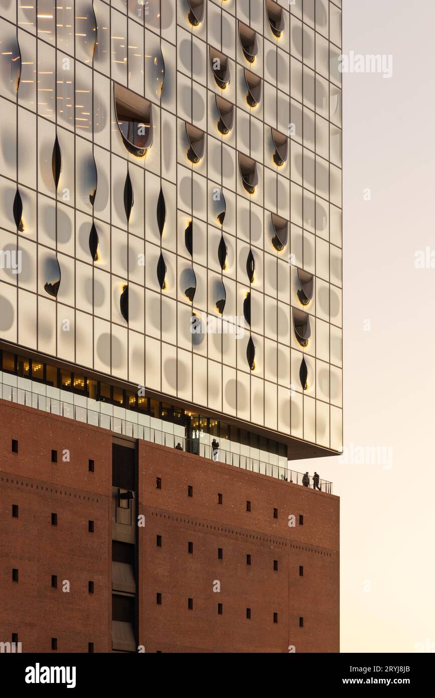 Sala concerti Elbphilharmonie Hamburg progettata da Herzog e de Meuron Foto Stock