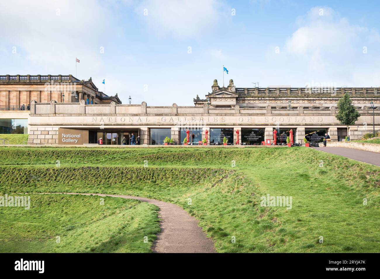 Edimburgo, Scozia, Regno Unito - Royal Scottish Academy di William Playfair (ristrutturazione di Hopkins Architects) Foto Stock