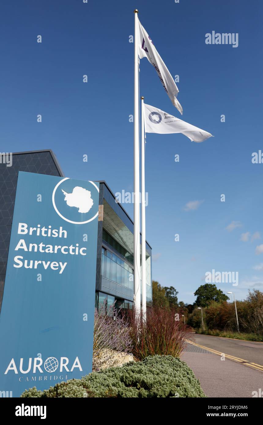 Quartier generale del British Antarctic Survey, BAS, British Antarctic Survey, High Cross, Madingley Road, Cambridge, Cambridgeshire, Inghilterra, Regno Unito Foto Stock