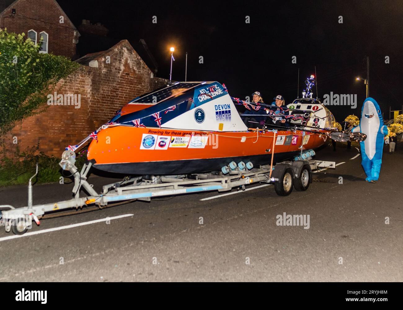 Il Carnevale del 2023 a Budleigh Salterton. Foto Stock