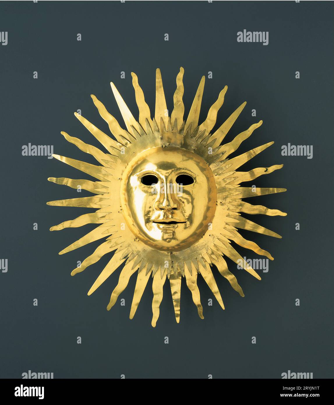 Johann Melchior Dinglinger - maschera solare con caratteristiche facciali di agosto II (il forte) come Apollo, il Dio Sole - 1709 Foto Stock