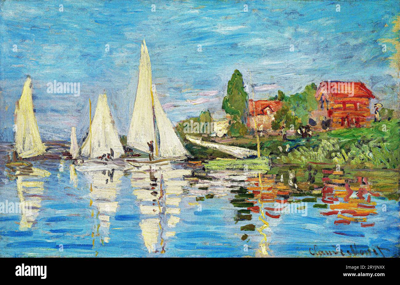 Le Regate di Claude Monet ad Argenteuil (1872), famoso dipinto. Foto Stock