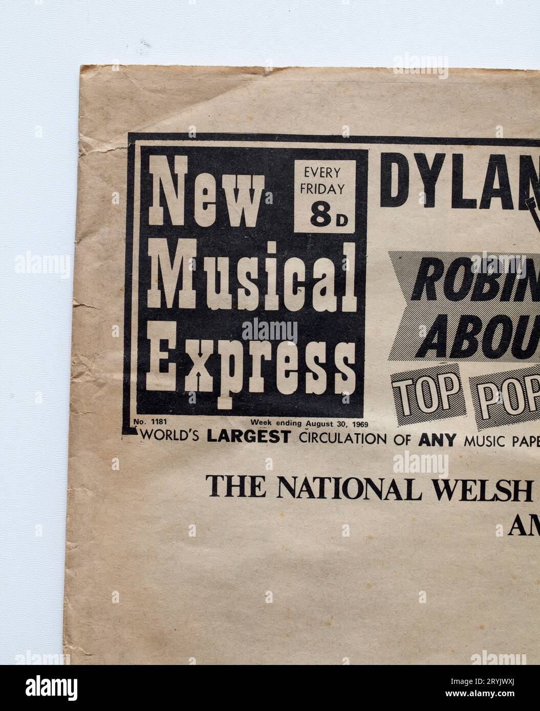 Numero degli anni '1960 di NME New Musical Express Music Paper Foto Stock