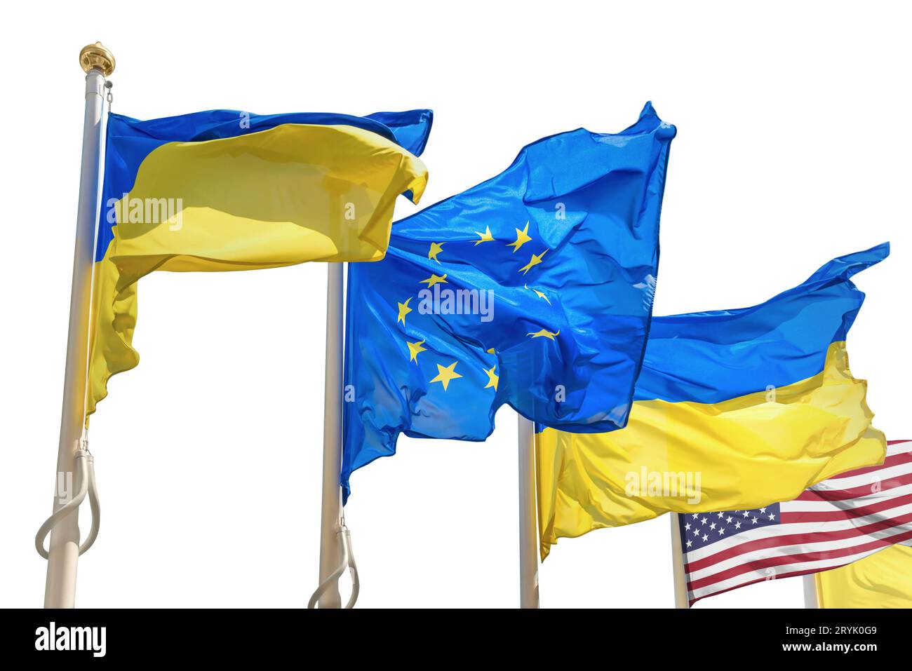 Bandiera ucraina usa immagini e fotografie stock ad alta