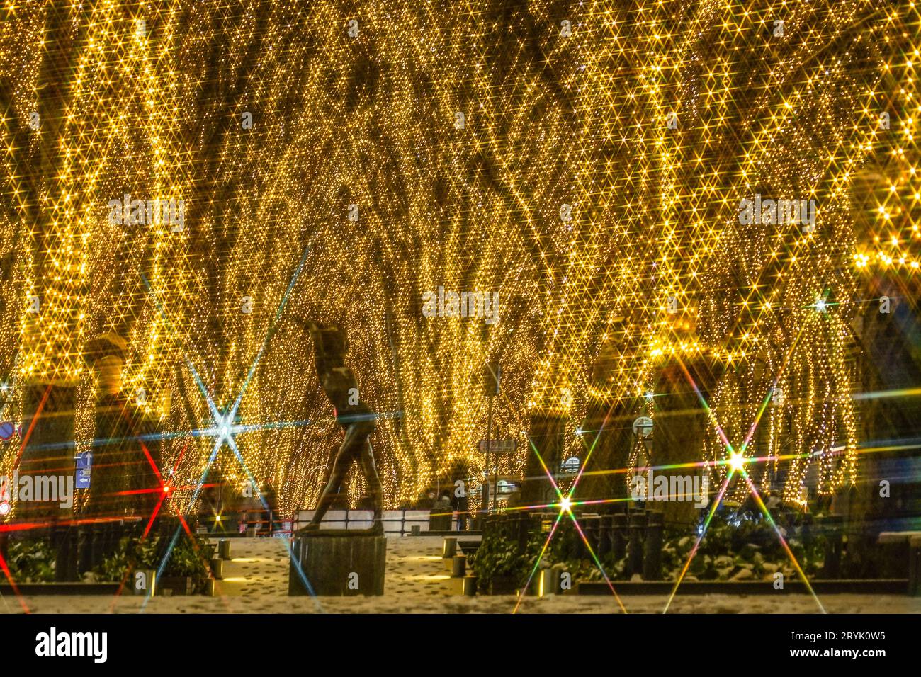 Illuminazione della luce Sendai Foto Stock