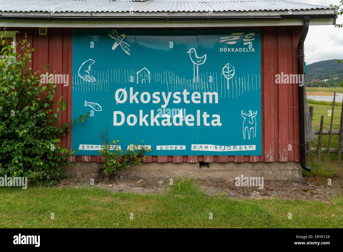 Riserva naturale del delta di Dokka, Norvegia Foto Stock