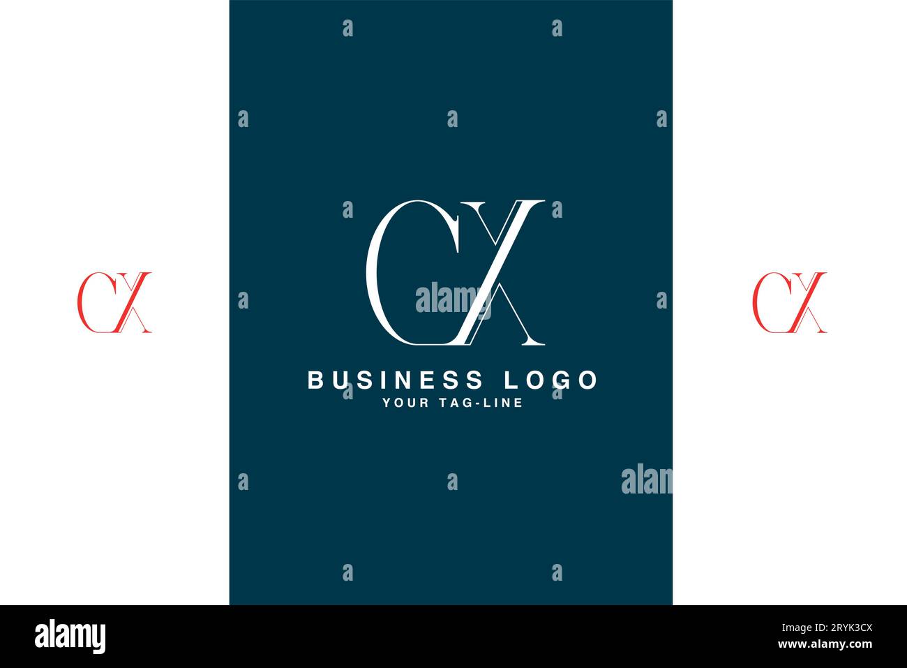 CX, XC, monogramma con logo Abstract Letters Illustrazione Vettoriale