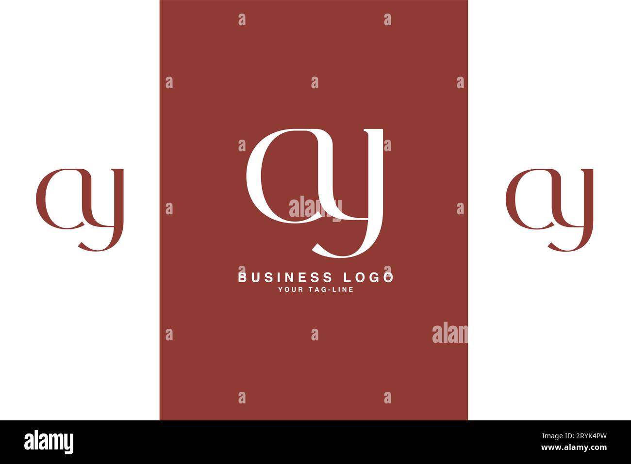 Monogramma con logo CY, YC, Abstract Letters Illustrazione Vettoriale
