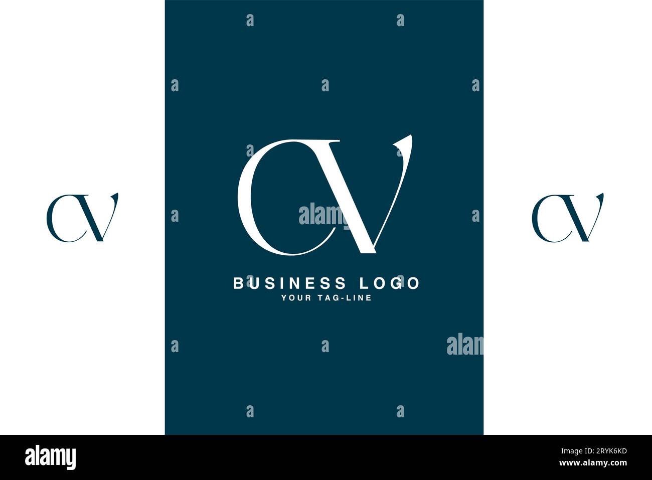 CV, VC, Abstract Letters Logo Monogram Illustrazione Vettoriale