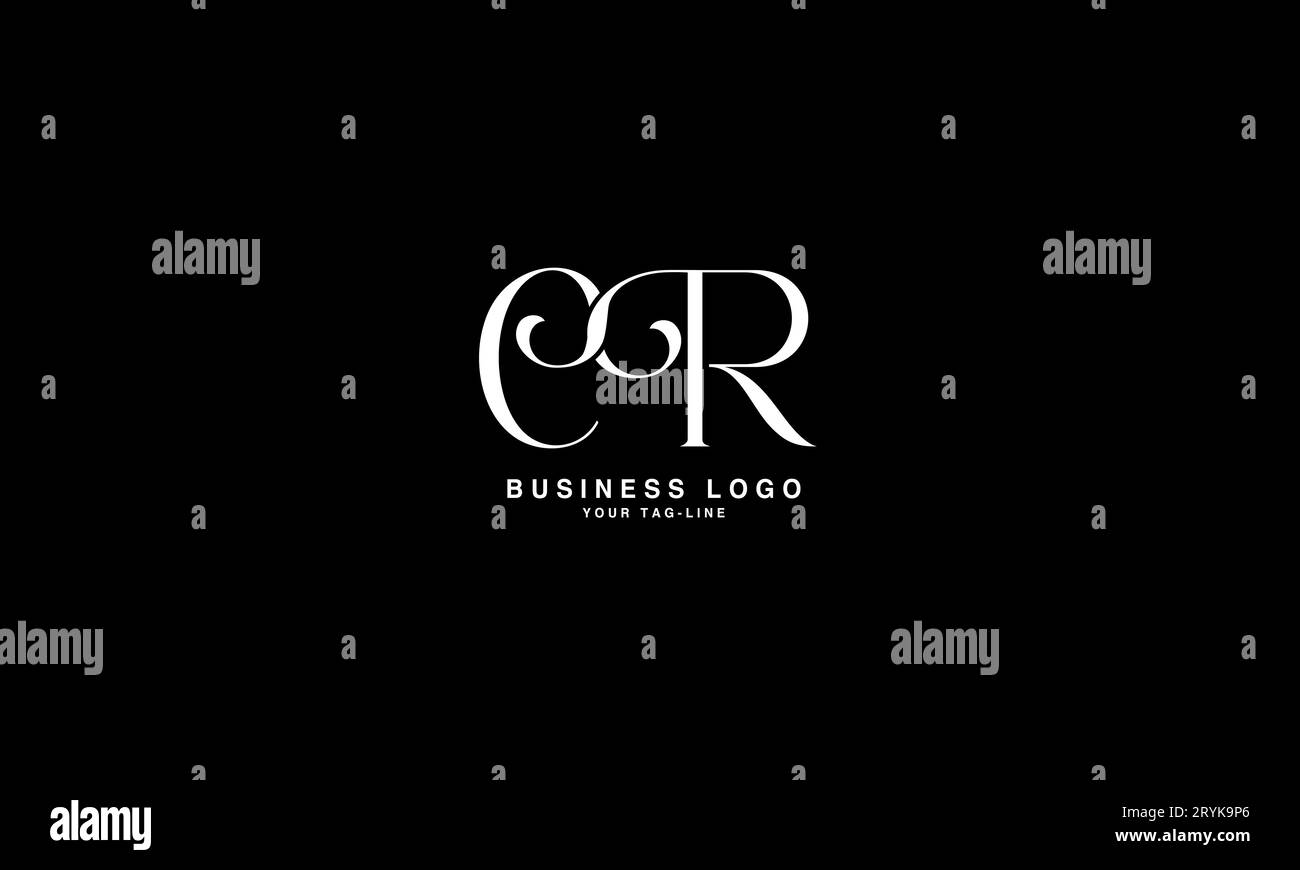 CR, RC, Abstract Letters Logo Monogram Illustrazione Vettoriale