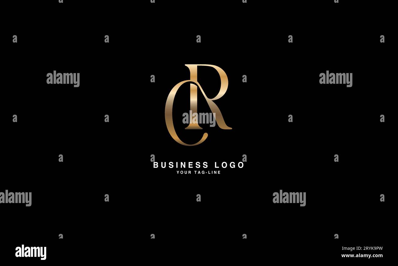 CR, RC, Abstract Letters Logo Monogram Illustrazione Vettoriale