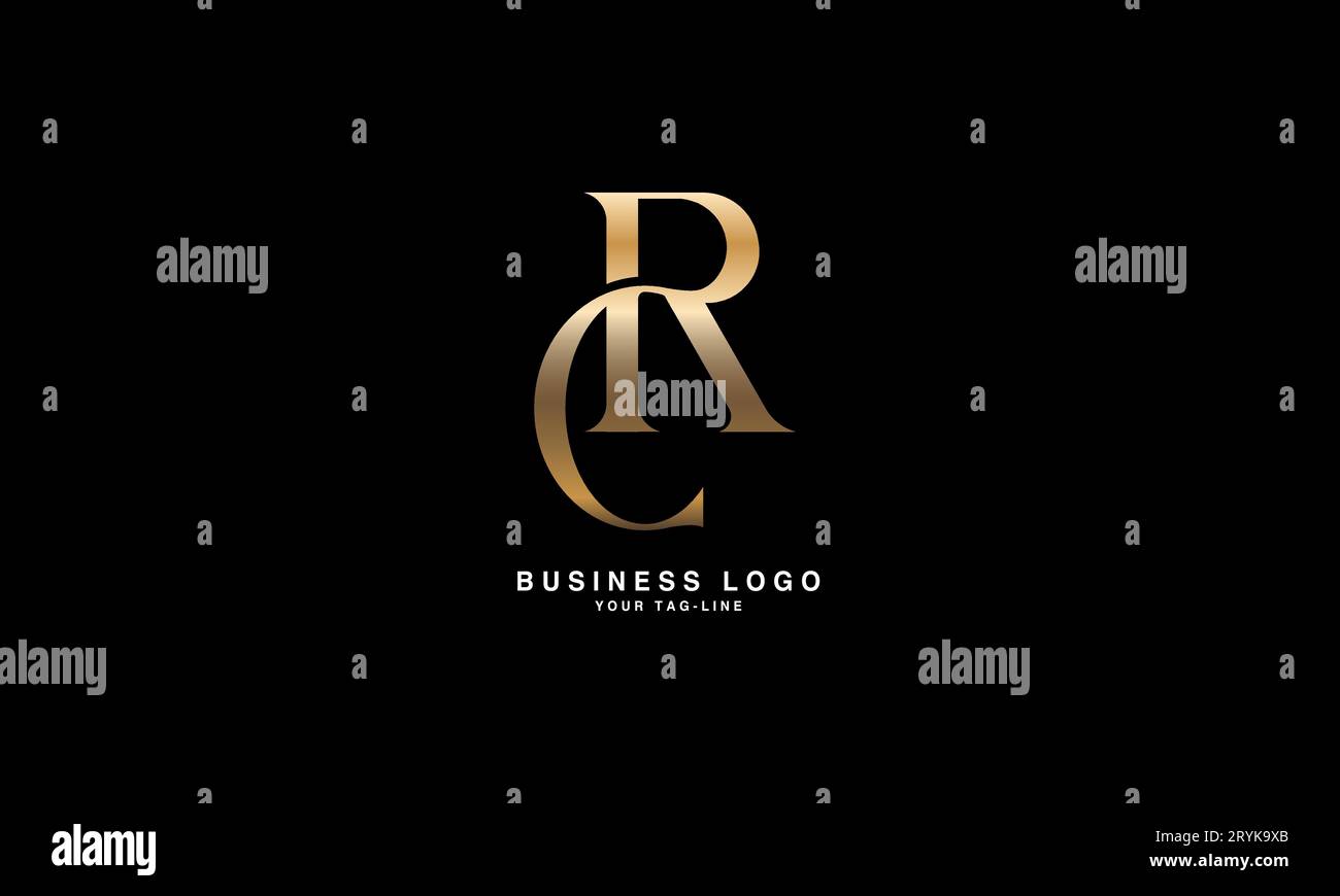 CR, RC, Abstract Letters Logo Monogram Illustrazione Vettoriale