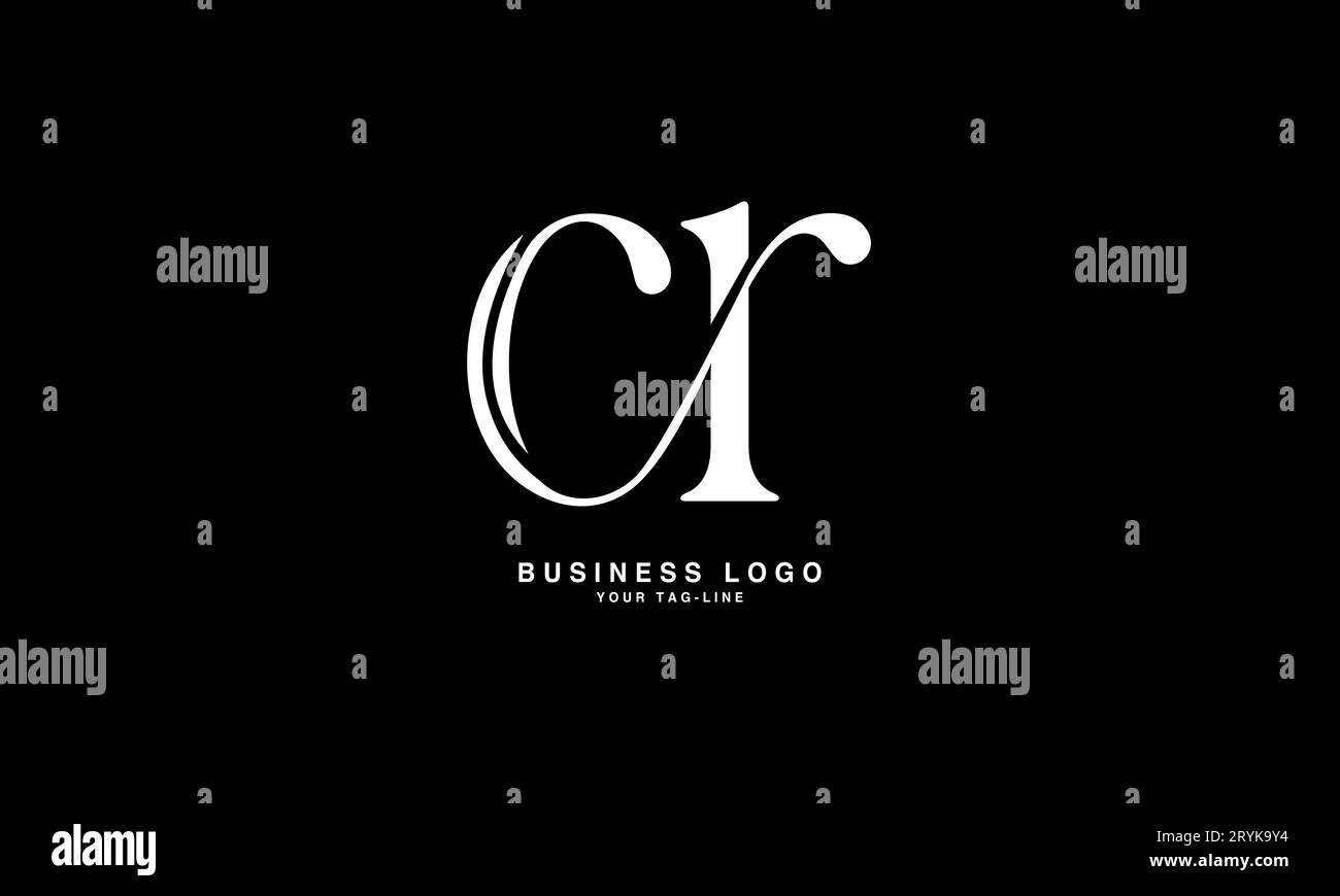 CR, RC, Abstract Letters Logo Monogram Illustrazione Vettoriale