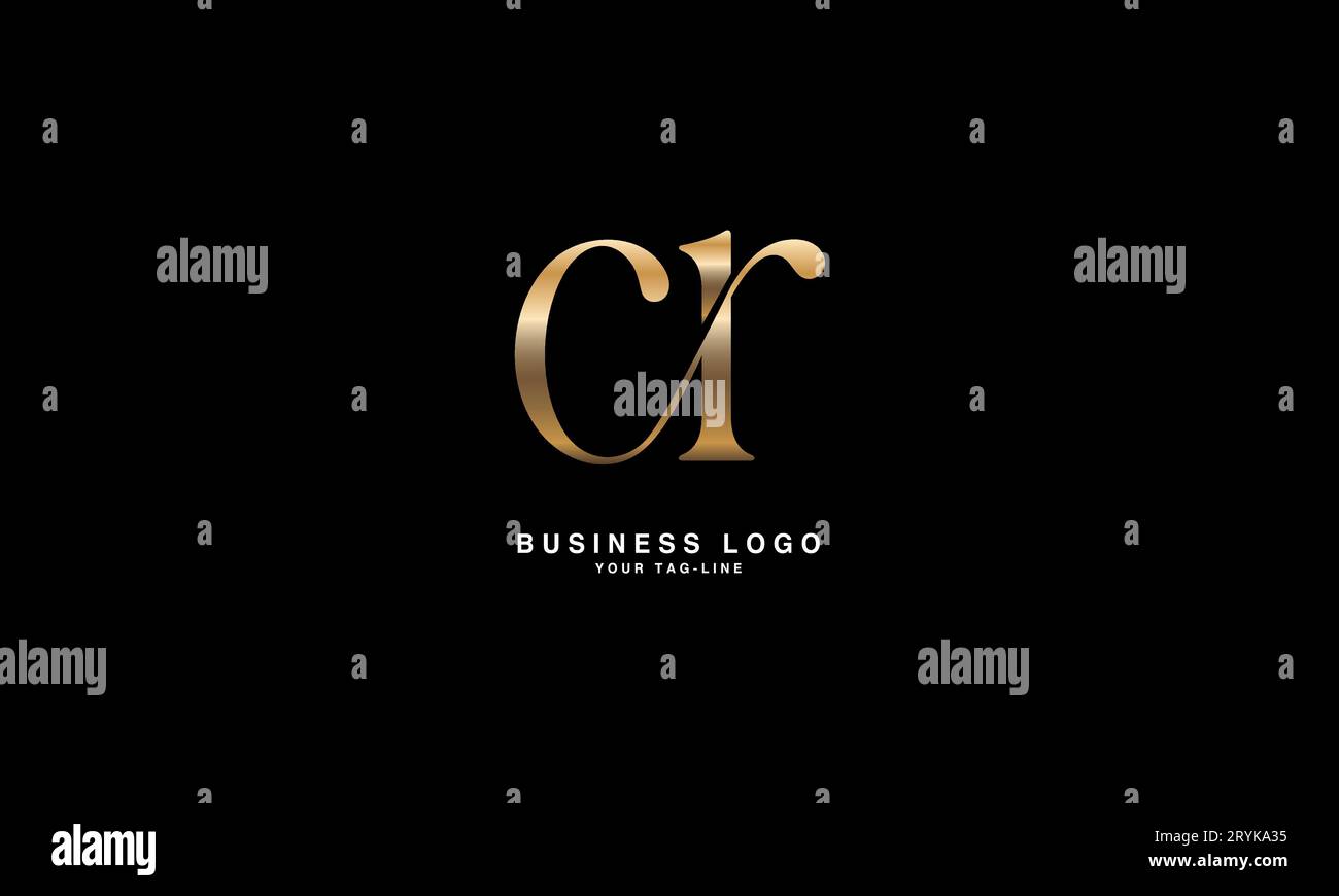 CR, RC, Abstract Letters Logo Monogram Illustrazione Vettoriale