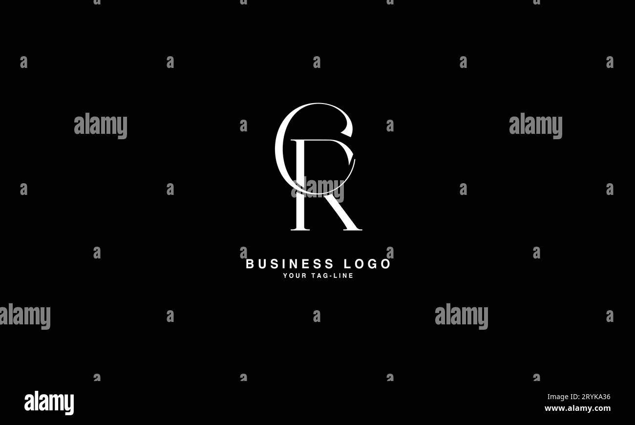 CR, RC, Abstract Letters Logo Monogram Illustrazione Vettoriale