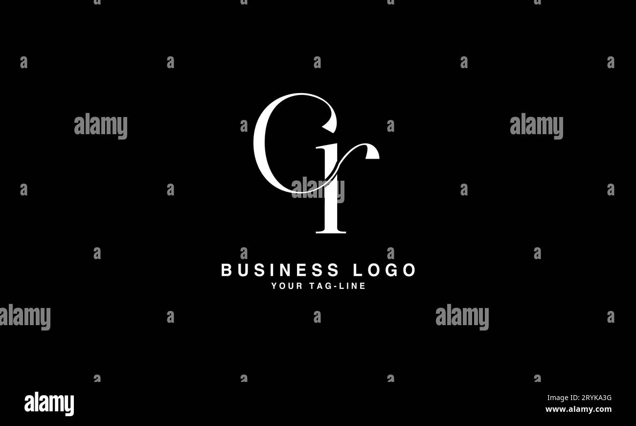CR, RC, Abstract Letters Logo Monogram Illustrazione Vettoriale