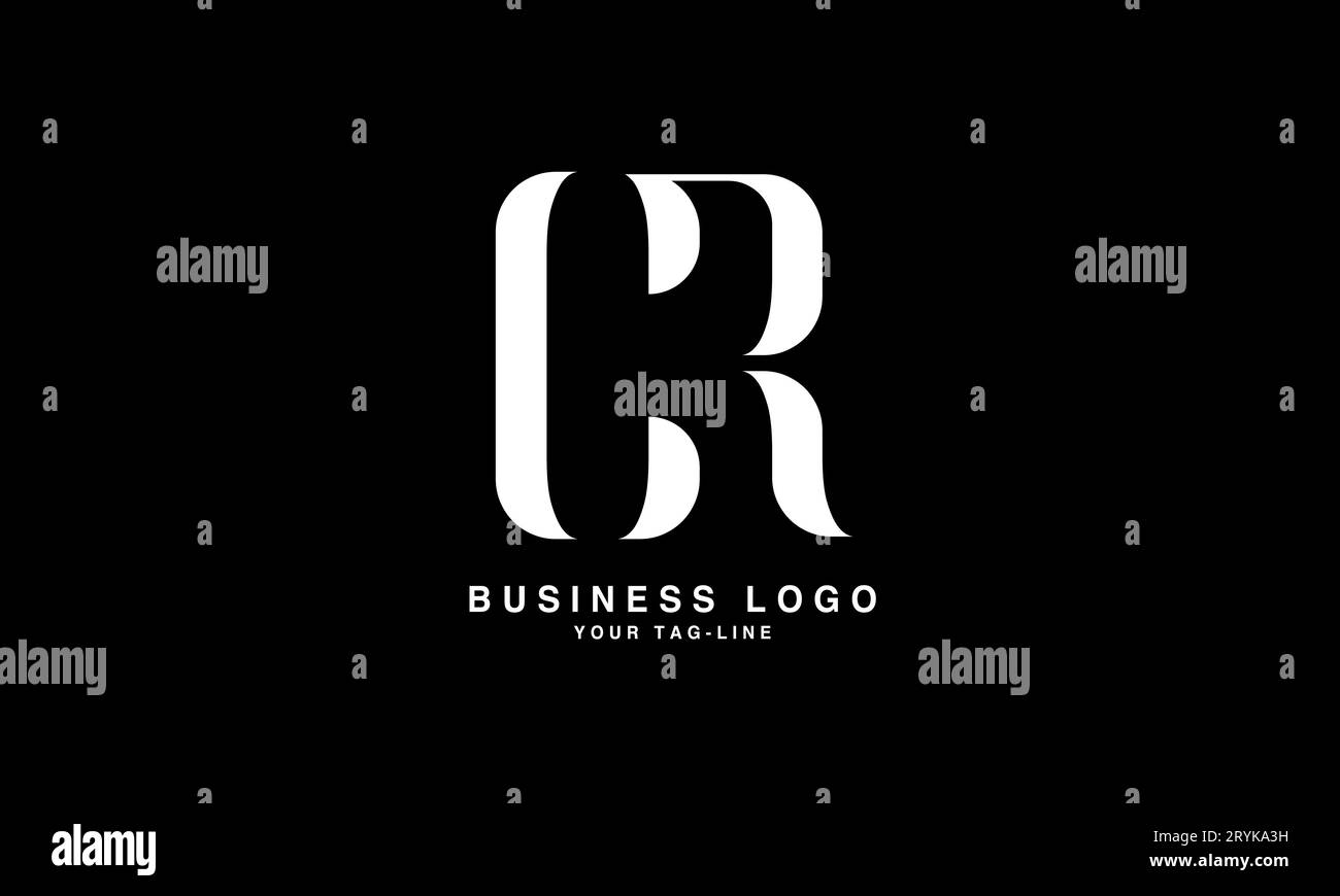 CR, RC, Abstract Letters Logo Monogram Illustrazione Vettoriale