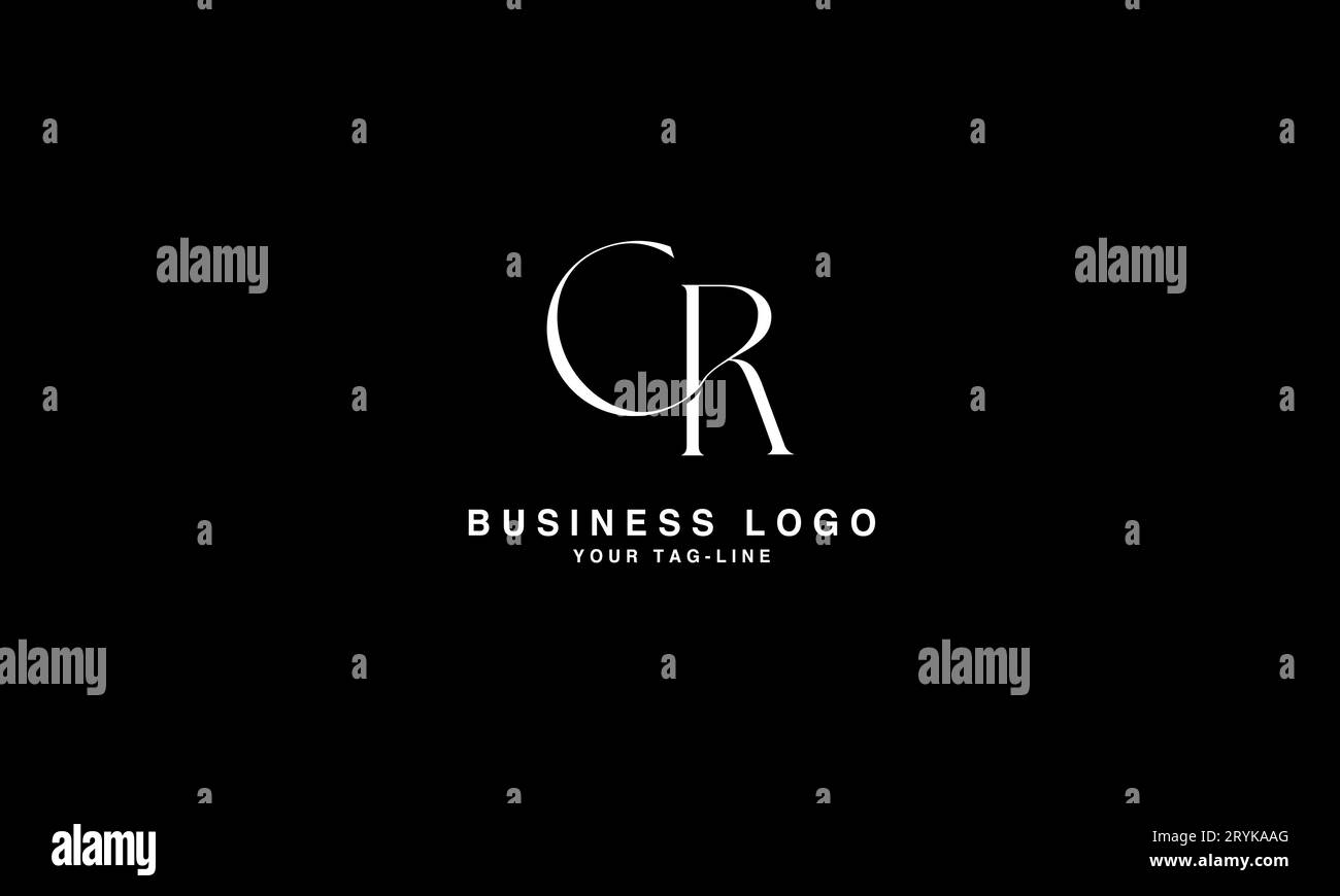 CR, RC, Abstract Letters Logo Monogram Illustrazione Vettoriale