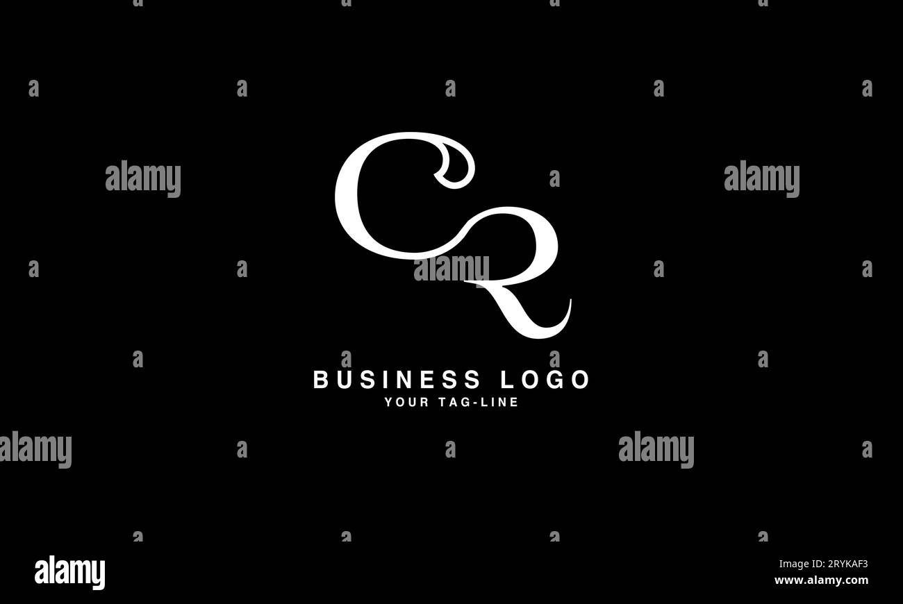 CR, RC, Abstract Letters Logo Monogram Illustrazione Vettoriale