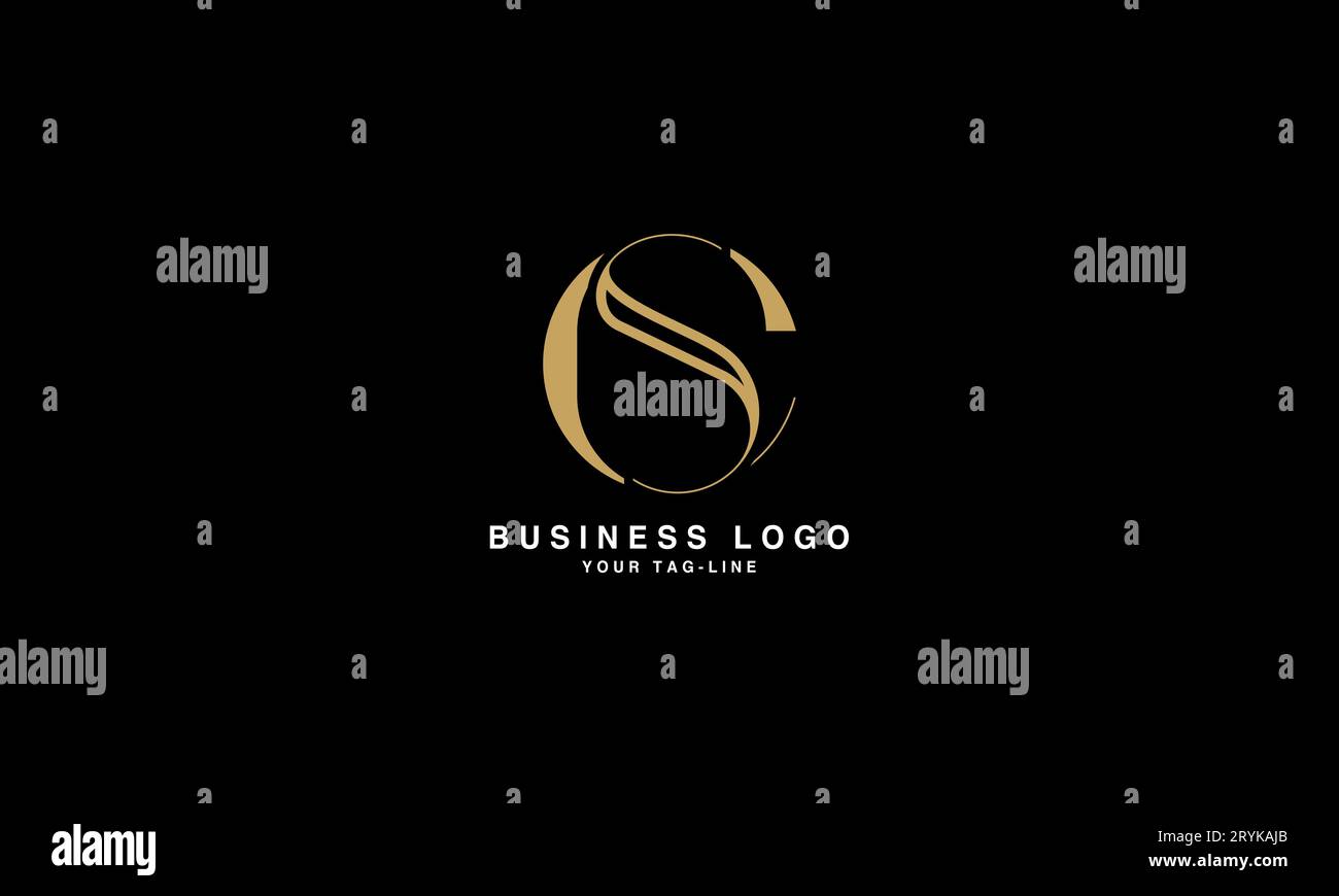 CS, SC, Abstract Letters Logo Monogram Illustrazione Vettoriale