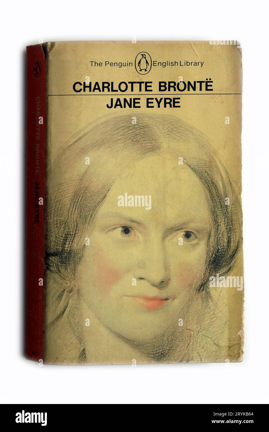 Charlotte Bronte - Jane Eyre. Copertina del libro, configurazione studio su sfondo bianco Foto Stock