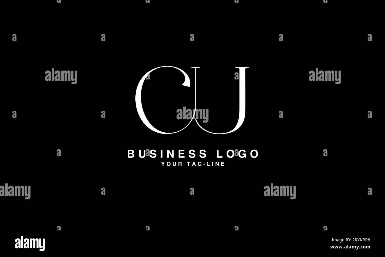 CU, UC, monogramma con logo Abstract Letters Illustrazione Vettoriale