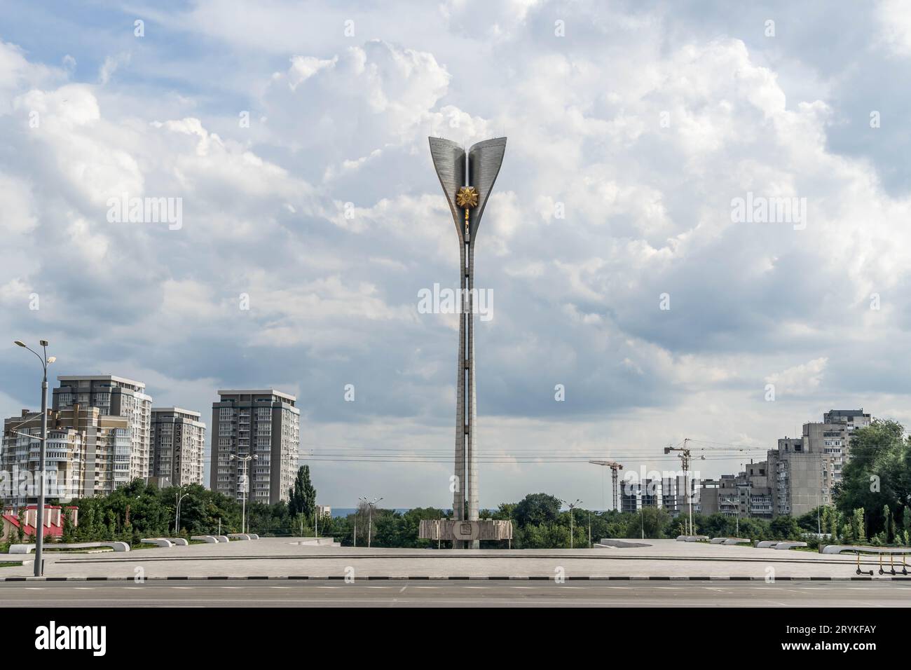 Monumento "Liberazione di Rostov" dedicato ai soldati della seconda guerra mondiale a Rostov-sul-Don (Rostov-na-Donu) nella Russia meridionale. Foto Stock