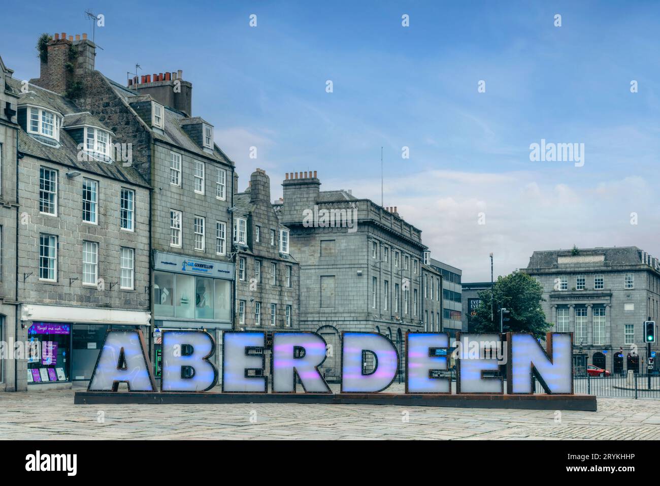 La città vecchia di Aberdeen, in Scozia Foto Stock