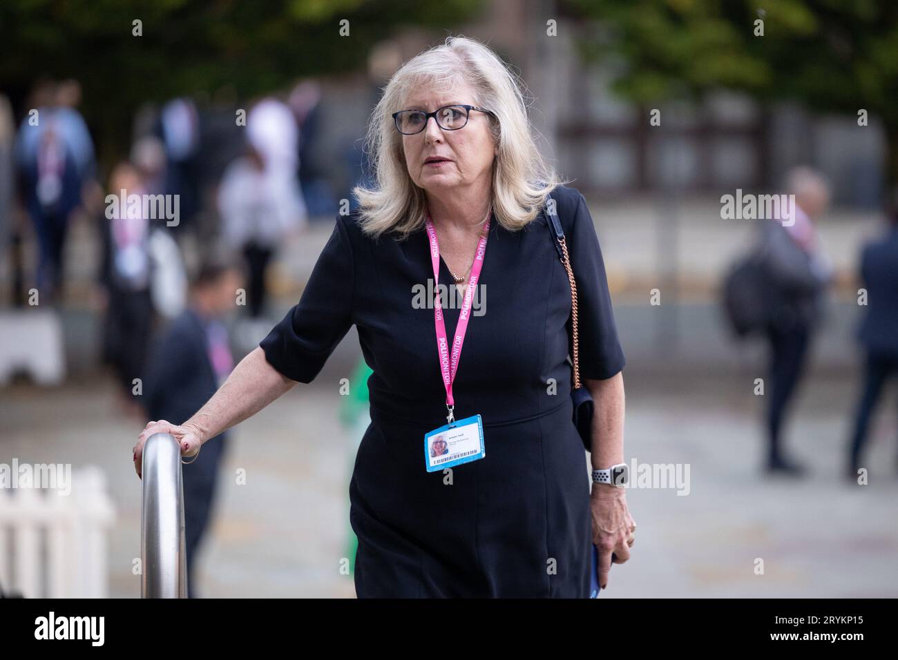 Manchester domenica 1 ottobre 2023. Susan Hall, la candidata sindaco di Tory London, durante la Conferenza del Partito Conservatore al Manchester Central Convention Complex, Manchester domenica 1 ottobre 2023. (Foto: Pat Scaasi | mi News) crediti: MI News & Sport /Alamy Live News Foto Stock