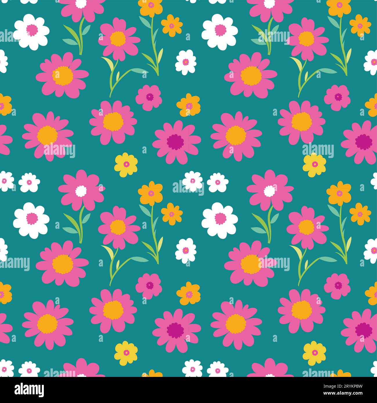 Fiori modello senza cuciture, modello vettoriale Illustrazione Vettoriale