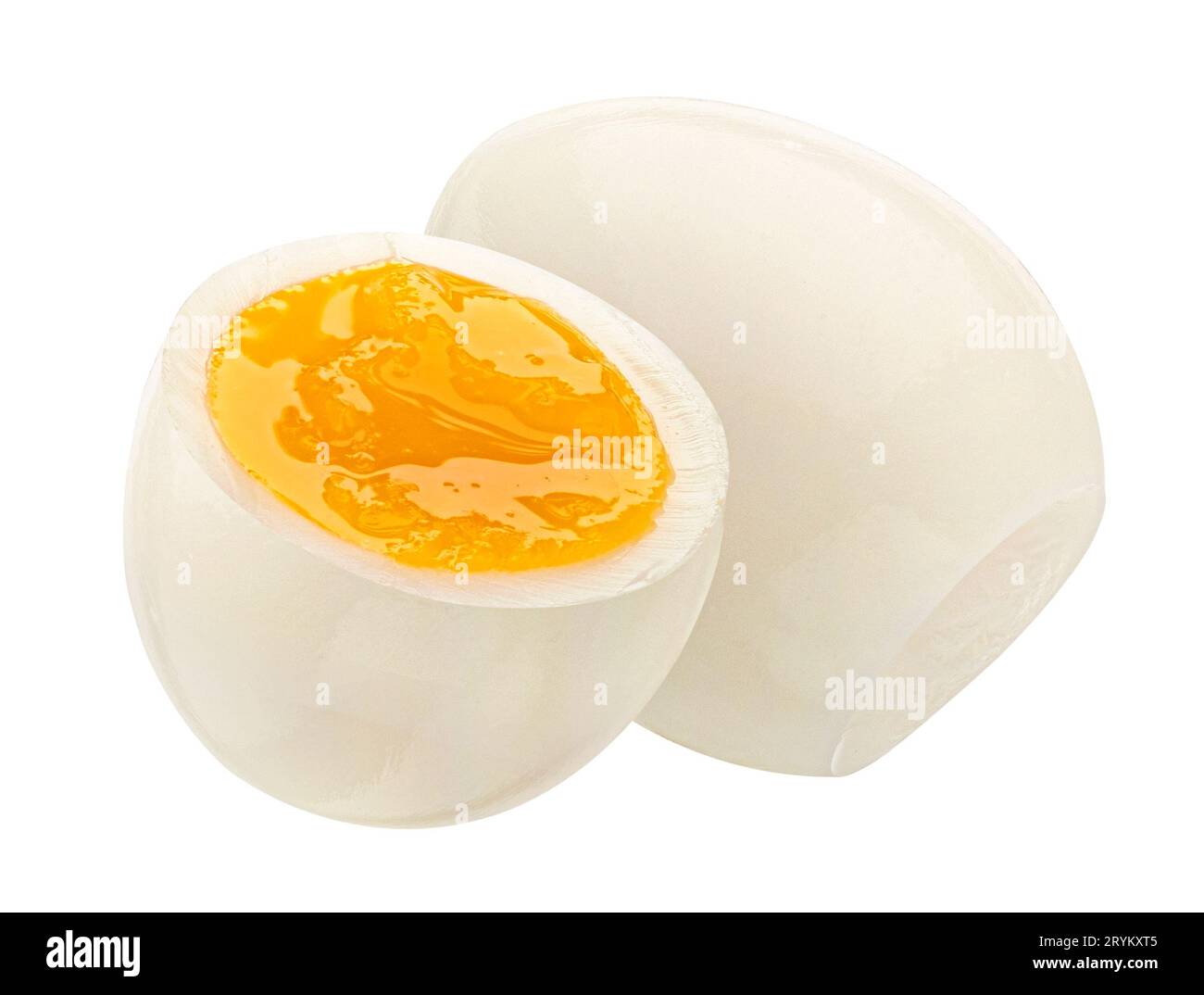 Uova isolate su sfondo bianco Foto Stock