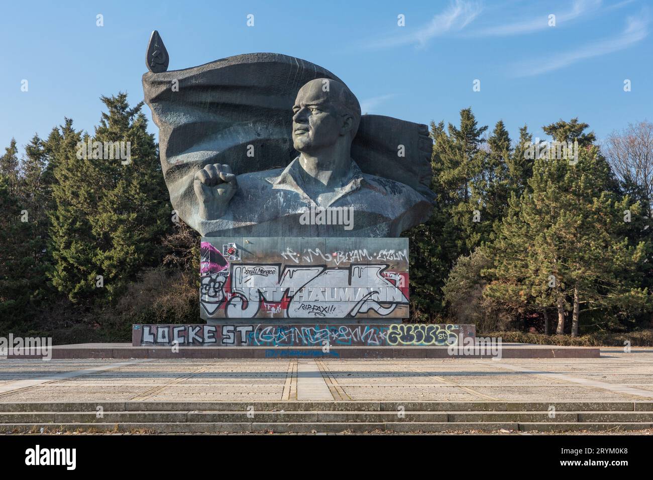 Ernst-Thälmann-Denkmal (Monumento), distretto di Prenzlauerberg, Berlino, Germania Foto Stock