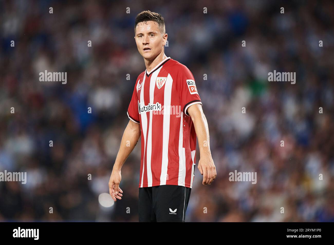 Ander Herrera dell'Athletic Club in azione durante il LaLiga EA Sports match tra Real Sociedad e Athletic Bilbao alla reale Arena il 30 settembre 2 Foto Stock