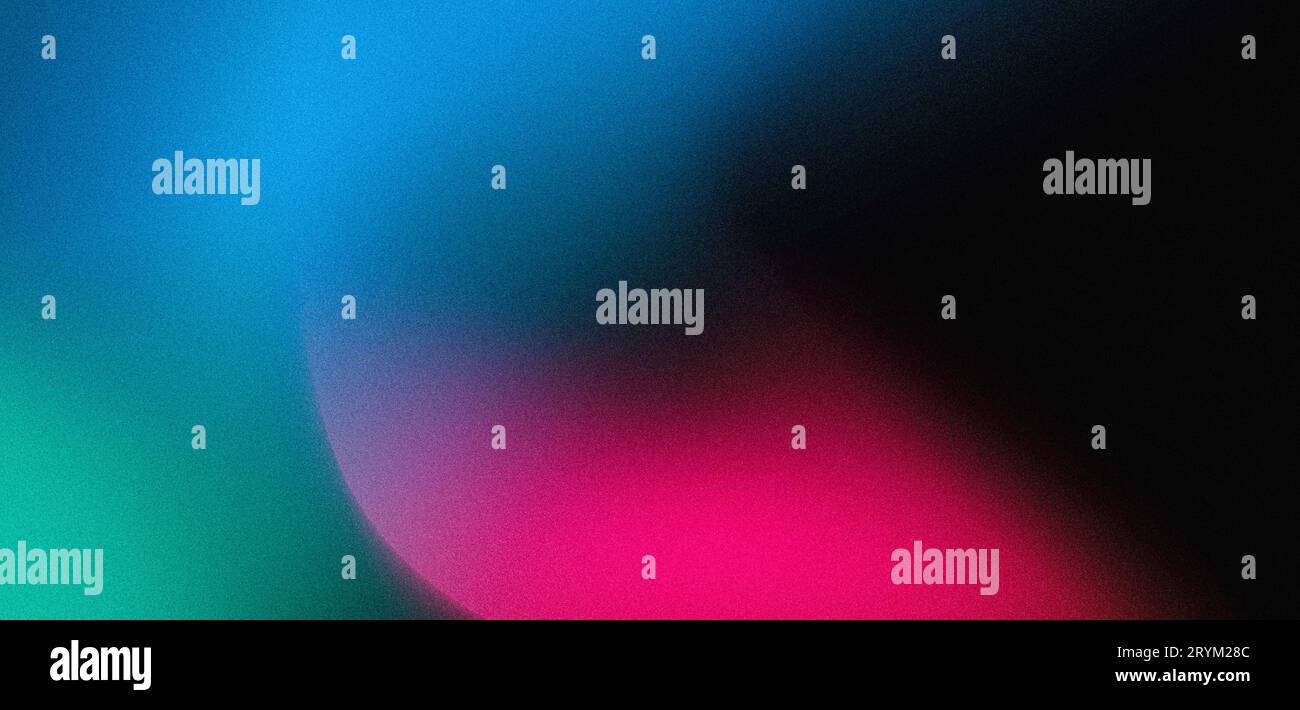 Astratto gradiente sfondo blu rosso verde nero griny texture copia spazio grande banner dimensione Foto Stock