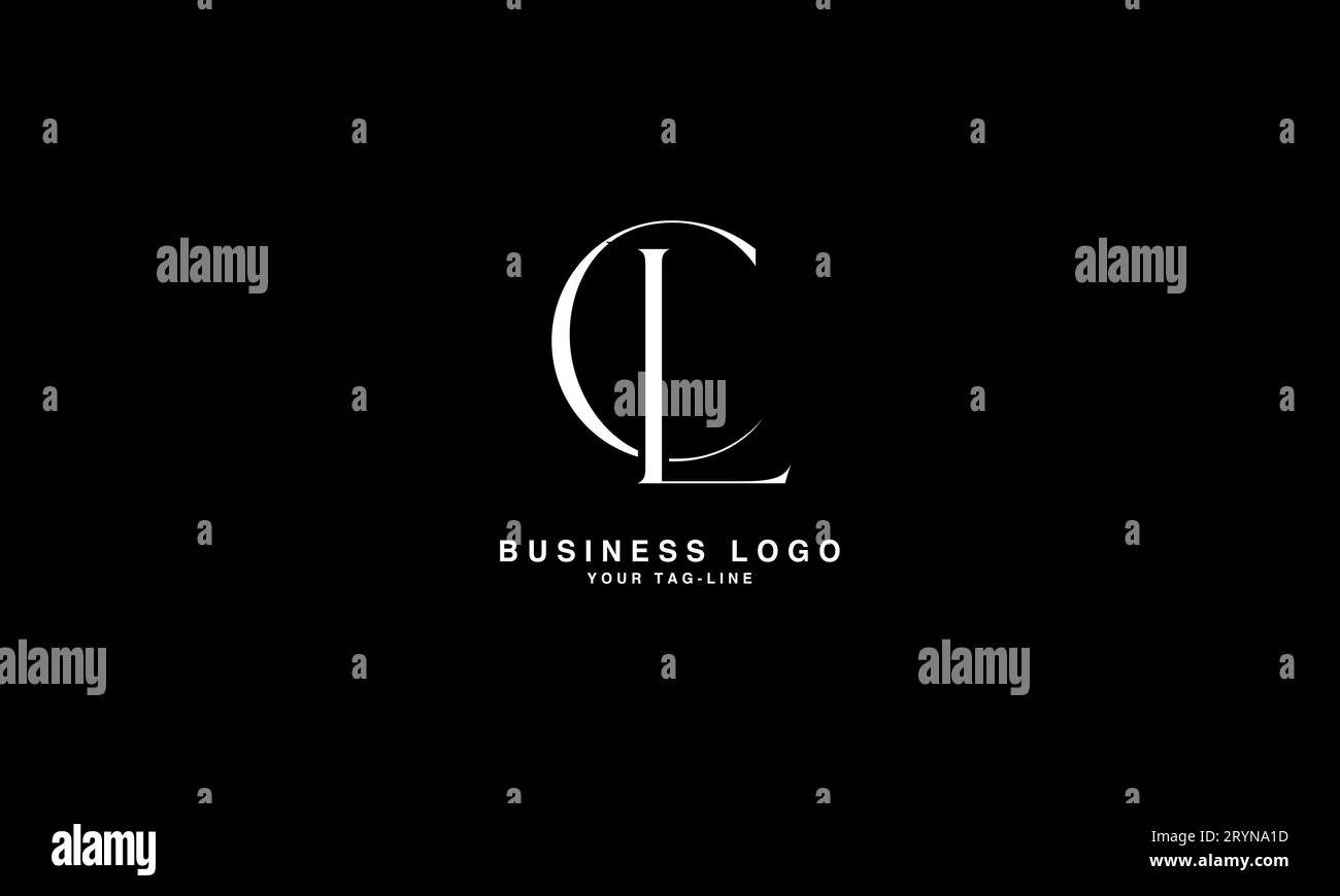 CL, LC, Abstract Letters Logo Monogram Illustrazione Vettoriale