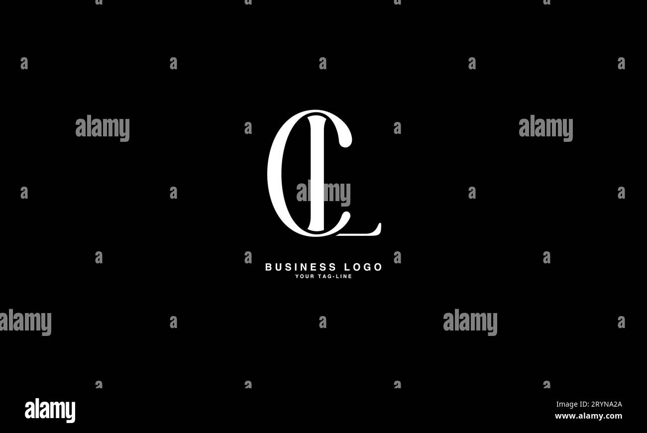 CL, LC, Abstract Letters Logo Monogram Illustrazione Vettoriale