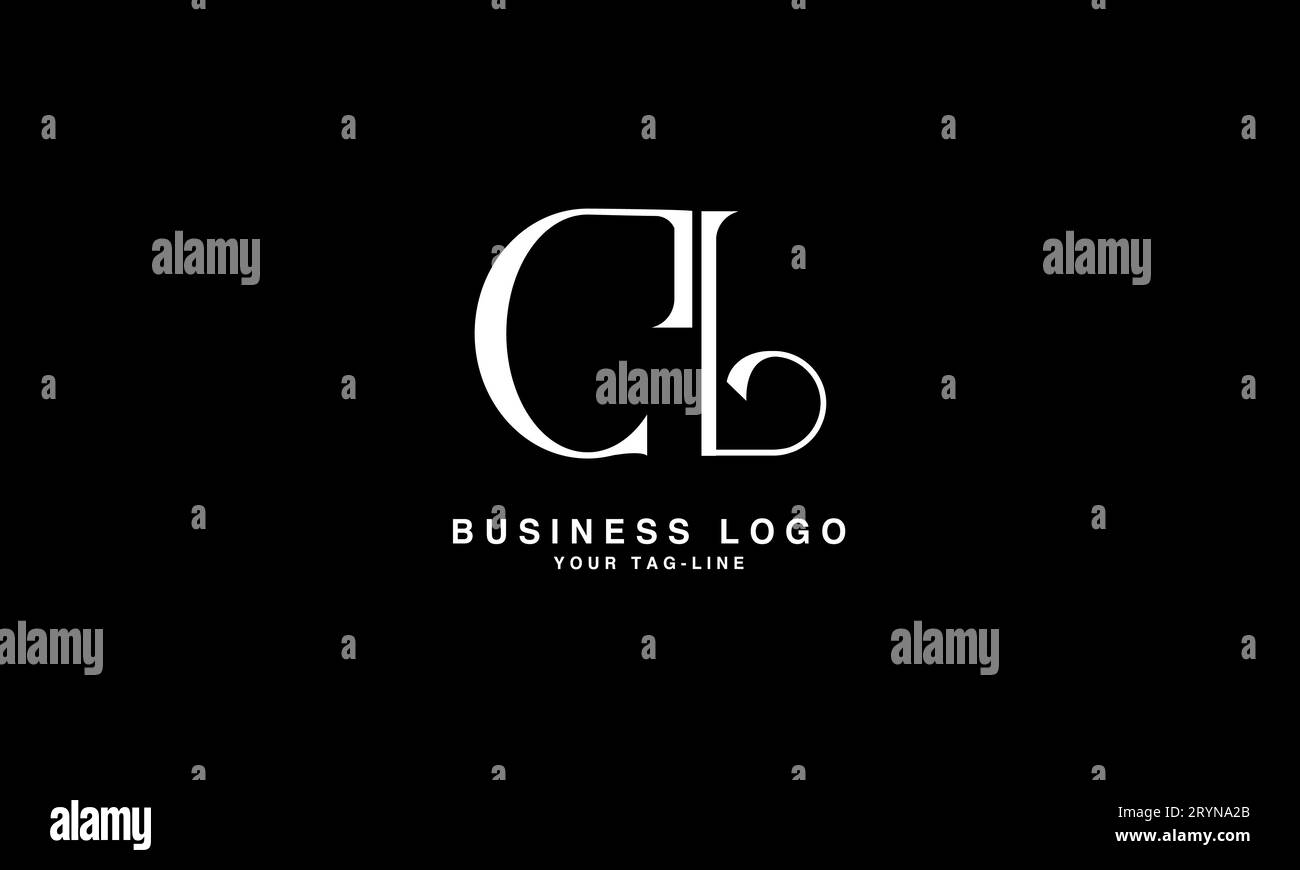 CL, LC, Abstract Letters Logo Monogram Illustrazione Vettoriale