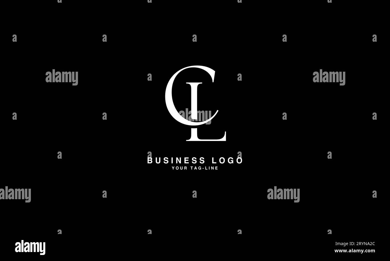 CL, LC, Abstract Letters Logo Monogram Illustrazione Vettoriale