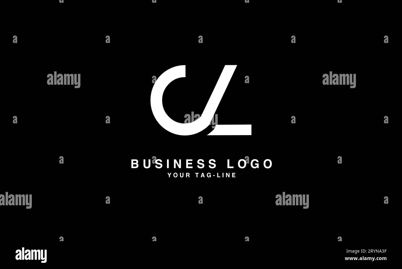 CL, LC, Abstract Letters Logo Monogram Illustrazione Vettoriale