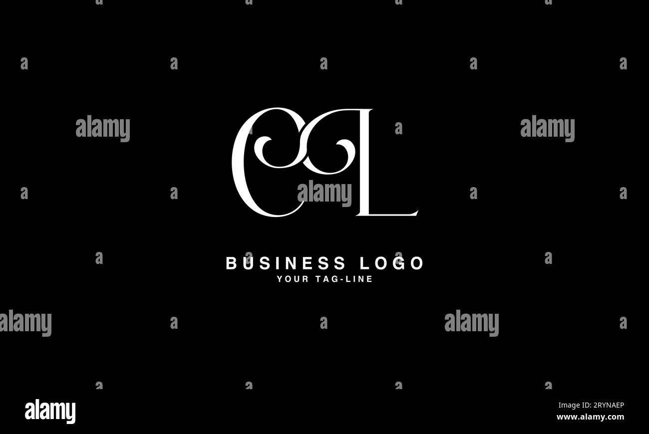 CL, LC, Abstract Letters Logo Monogram Illustrazione Vettoriale