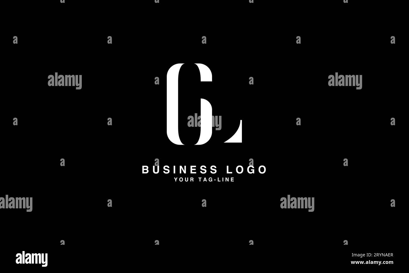 CL, LC, Abstract Letters Logo Monogram Illustrazione Vettoriale